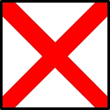 International Maritime Signal Flag Victor clip art