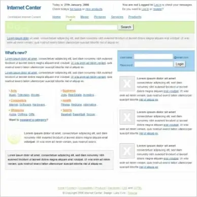 Internet Center Template