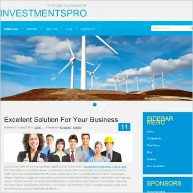 Investments pro Template