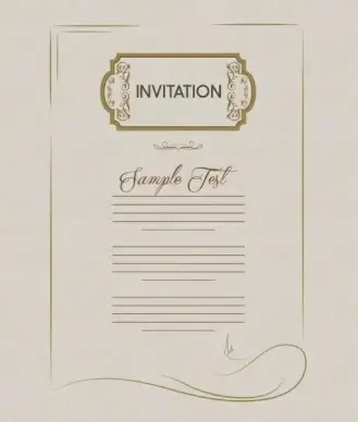invitation card template retro style