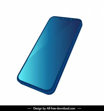 iphone 13 smartphone phone icon realistic right side perspectives decor