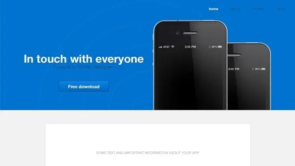 iPhone App Website Template