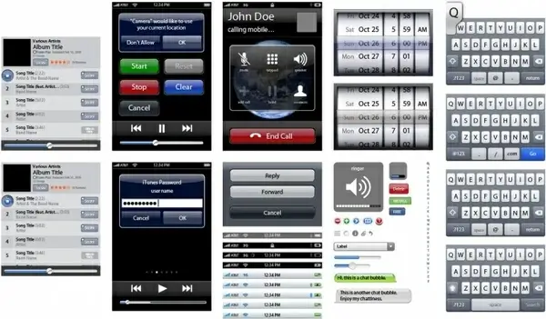 iPhone UI Vector Elements