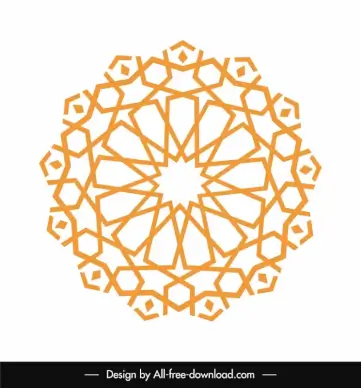 islamic ornament template symmetric seamless geometrical shape