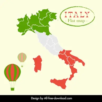 italy map backdrop template flat elegant decor