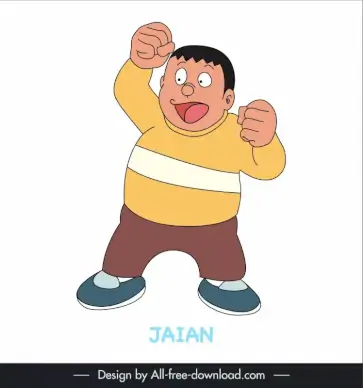 jaian character icon funny dynamic cartoon sketch