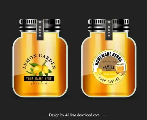 jam labels templates shiny modern decor flat sketch