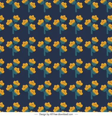 japanese style flowers pattern template flat classical repeating design