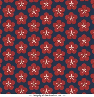 japanese style flowers pattern template repeating flat classical design