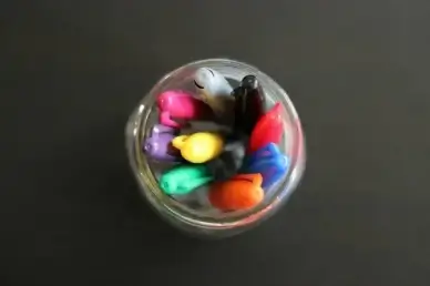 jar of colored markers