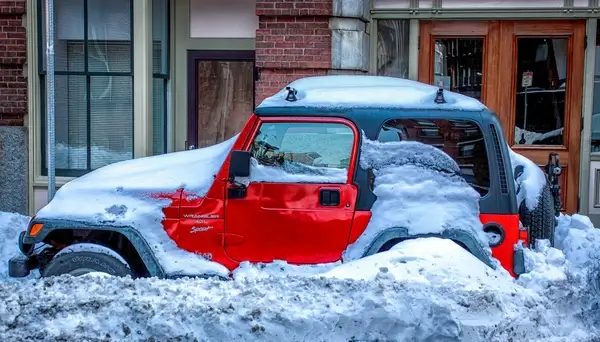 jeep in snow