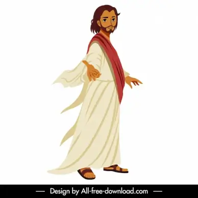 jesus christ icon cartoon sketch