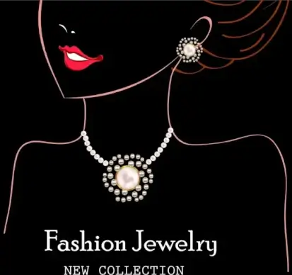 jewelry advertisement woman silhouette design dark background