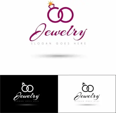 jewelry logo sets calligraphy symbols ornament