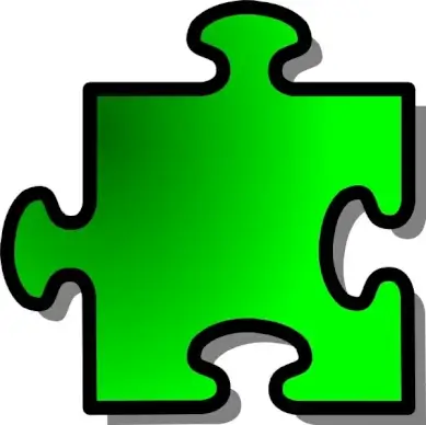 Jigsaw Red 10 clip art
