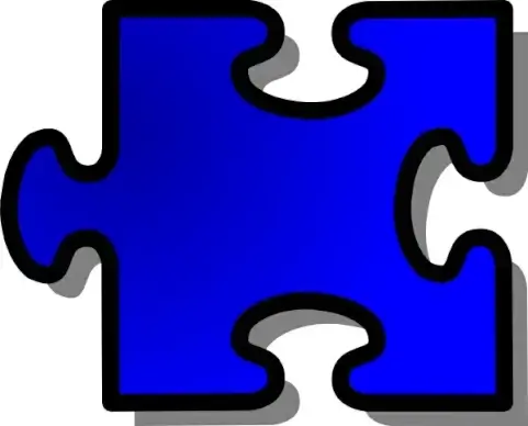 Jigsaw Red 10 clip art