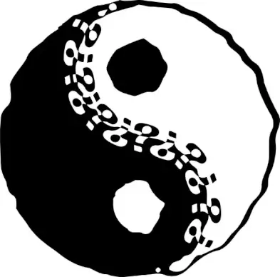 Jin-jang Yin-yang clip art