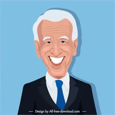 joe biden president cartoon portrait