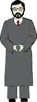 Judge Standing Man clip art