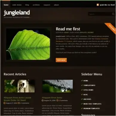 Jungle land Template