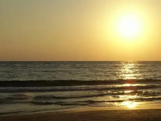 just before sunset