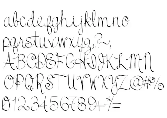 Just Coles Cursive