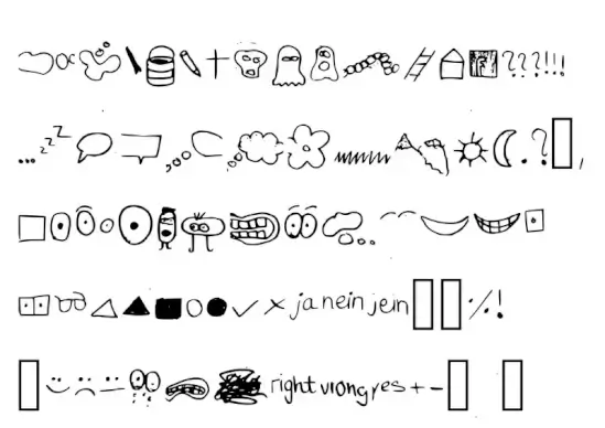 Just symbols and stuff