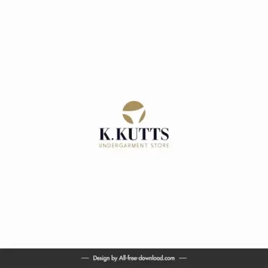 k kutts logo circle flats undergarment store catering to men women and children flat texts underwear sketch