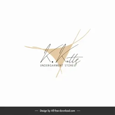 k kutts logo handwritten font undergarment store catering to men women and children handdrawn texts 