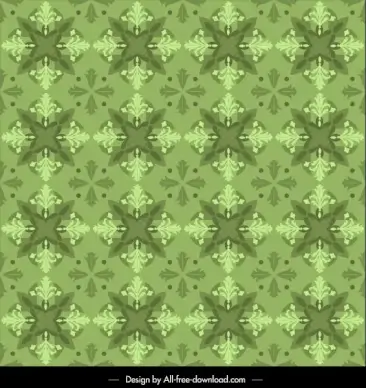 kaleidoscope pattern template green repeating symmetrical monochrome