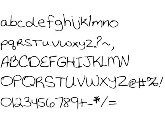 Katie Thompsons Handwriting