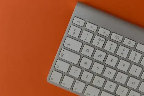 keyboard on orange