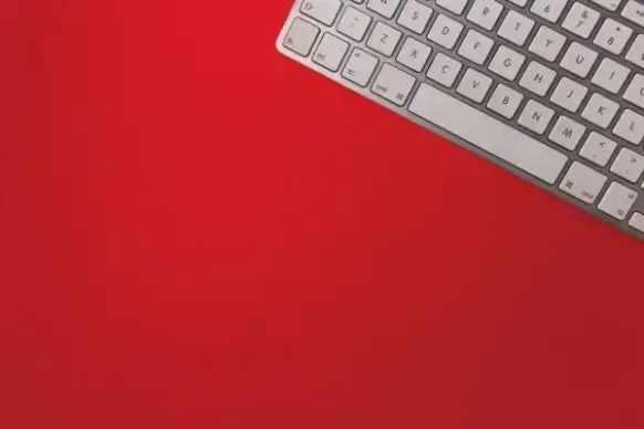 keyboard on red