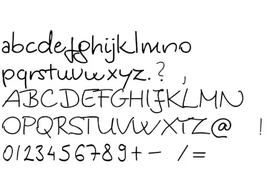 Kinga's handwriting