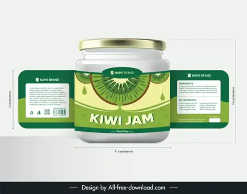 kiwi jam packaging template elegant modern