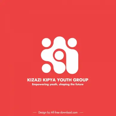 kizazi kipya youth group logo template flat geometric abstract design