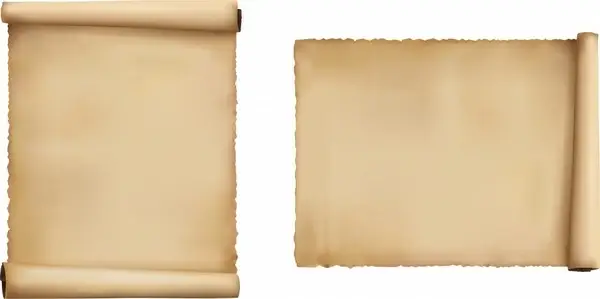 paper scroll icons plain retro 3d sketch