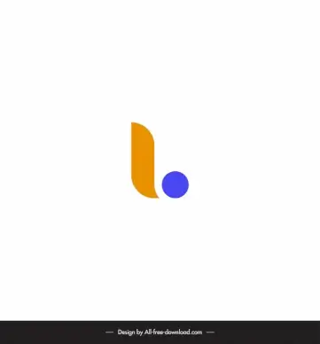 l logo template flat stylized geometry shape