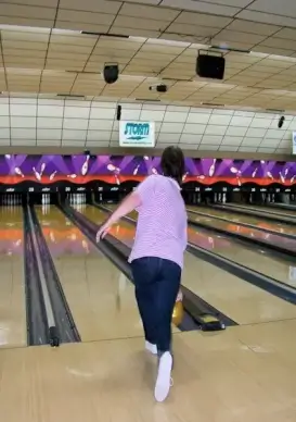 lady bowling