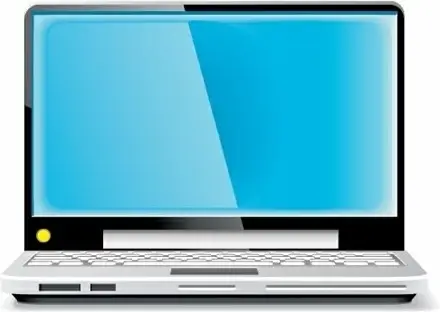 Laptop Vector Blue Screen