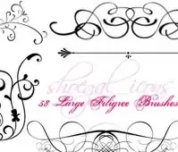 Large Filigree Brushes
