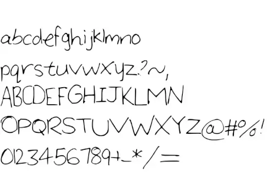 Large Handwriting
