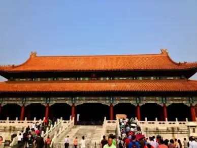 large pavilion up close at beijing china