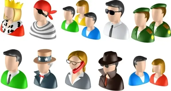 Large People Icons icons pack