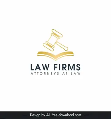 law films logotype hammer book design