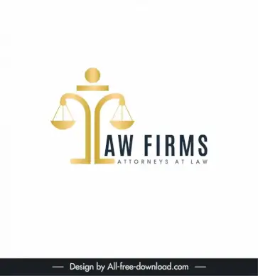law films logotype modern stylized text scale balance