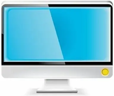 LCD Monitor Vector