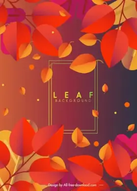 leaf background bright red yellow falling sketch
