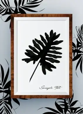 leaf background painting icon decoration