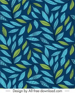 leaf pattern colored flat classic decor